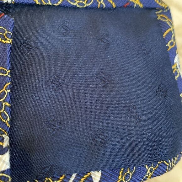 Chanel Chain & Anchors CC Monogram 100% Silk Tie - Picture 10 of 12